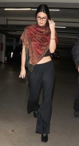 Kendall Jenner in a Black Pants