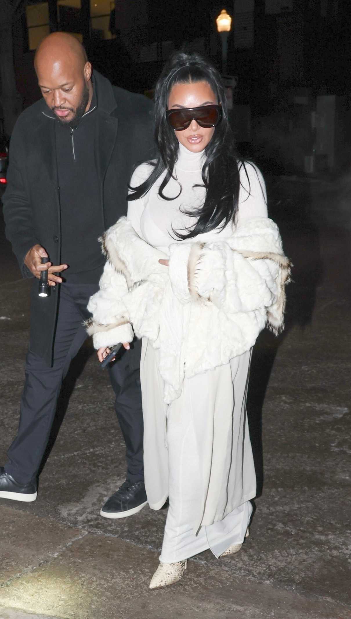 Kim Kardashian in a White Dress