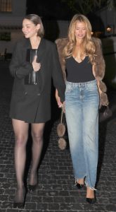 Madelyn Cline in a Black Coat