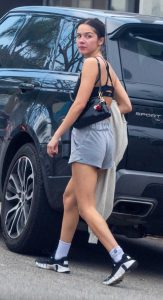 Olivia Rodrigo in a Black Sports Bra