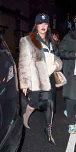 Rihanna in a Black Cap