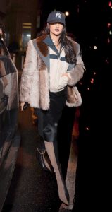 Rihanna in a Black Cap