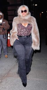 Bebe Rexha in an Animal Print Top