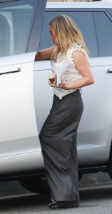 Hilary Duff in a White Blouse