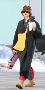 Jennifer Lawrence in a Black Coat