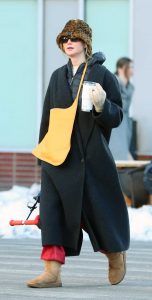 Jennifer Lawrence in a Black Coat