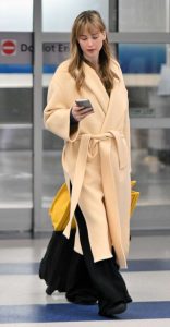 Jennifer Lawrence in a Yellow Coat