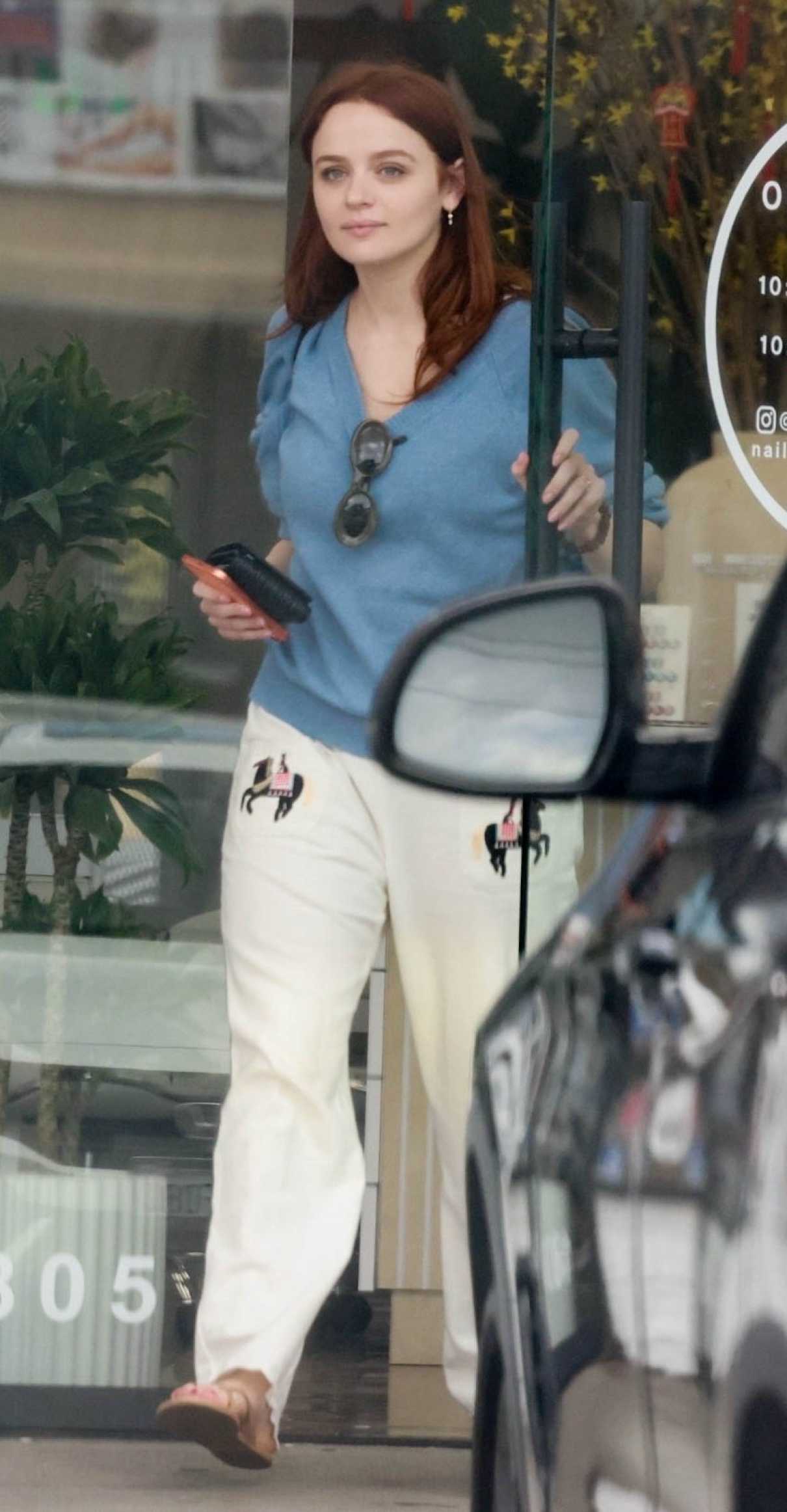 Joey King in a Beige Pants