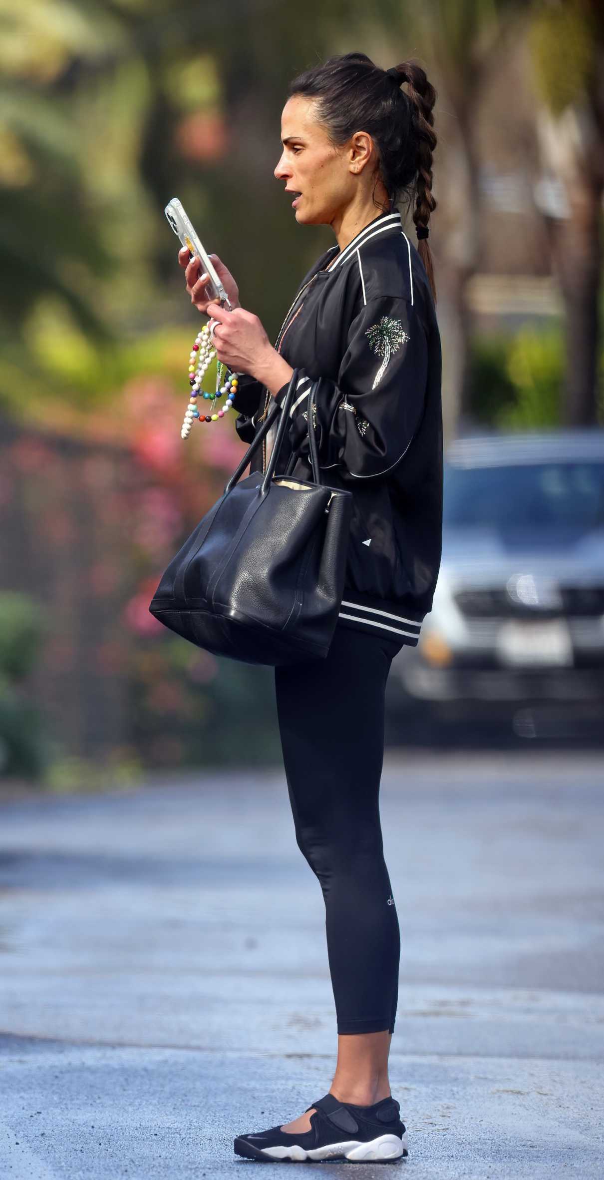 Jordana Brewster in a Black Jacket