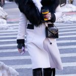 Kathryn Newton in a White Coat Was Seen Out in SoHo in New York City 02/15/2026