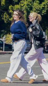 Madison Beer in a Grey Sweatpants