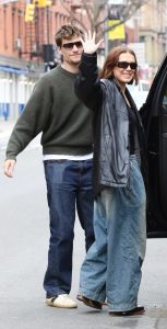 Millie Bobby Brown in a Black Leather Jacket