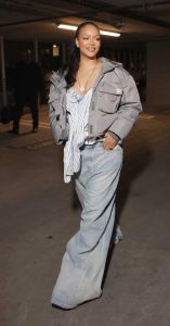 Rihanna in a Grey Jacket