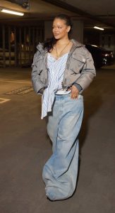 Rihanna in a Grey Jacket