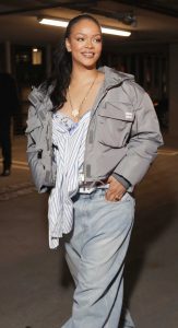 Rihanna in a Grey Jacket