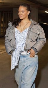 Rihanna in a Grey Jacket
