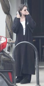 Selena Gomez in a Black Cardigan