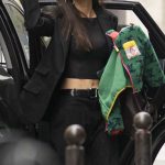 Emily Ratajkowski in a Black Pantsuit Stops at the LEGO Store in Paris 03/06/2026