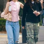 Lily-Rose Depp in a Pink Blouse Was Seen Out with 070 Shake After Lunch at La Villita Cantina in Los Feliz 03/27/2026