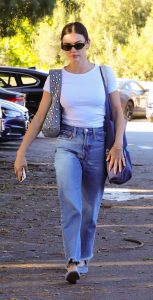 Lucy Hale in a White Tee