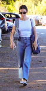 Lucy Hale in a White Tee