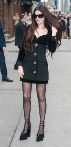 Anne Hathaway in a Black Dress