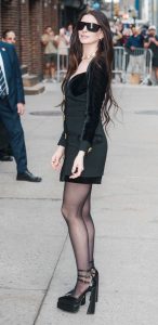 Anne Hathaway in a Black Dress