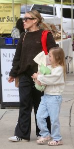 Hilary Duff in a Black Adidas Track Pants