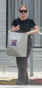 Hilary Duff in a Black Tee