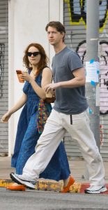 Joey King in a Blue Dress