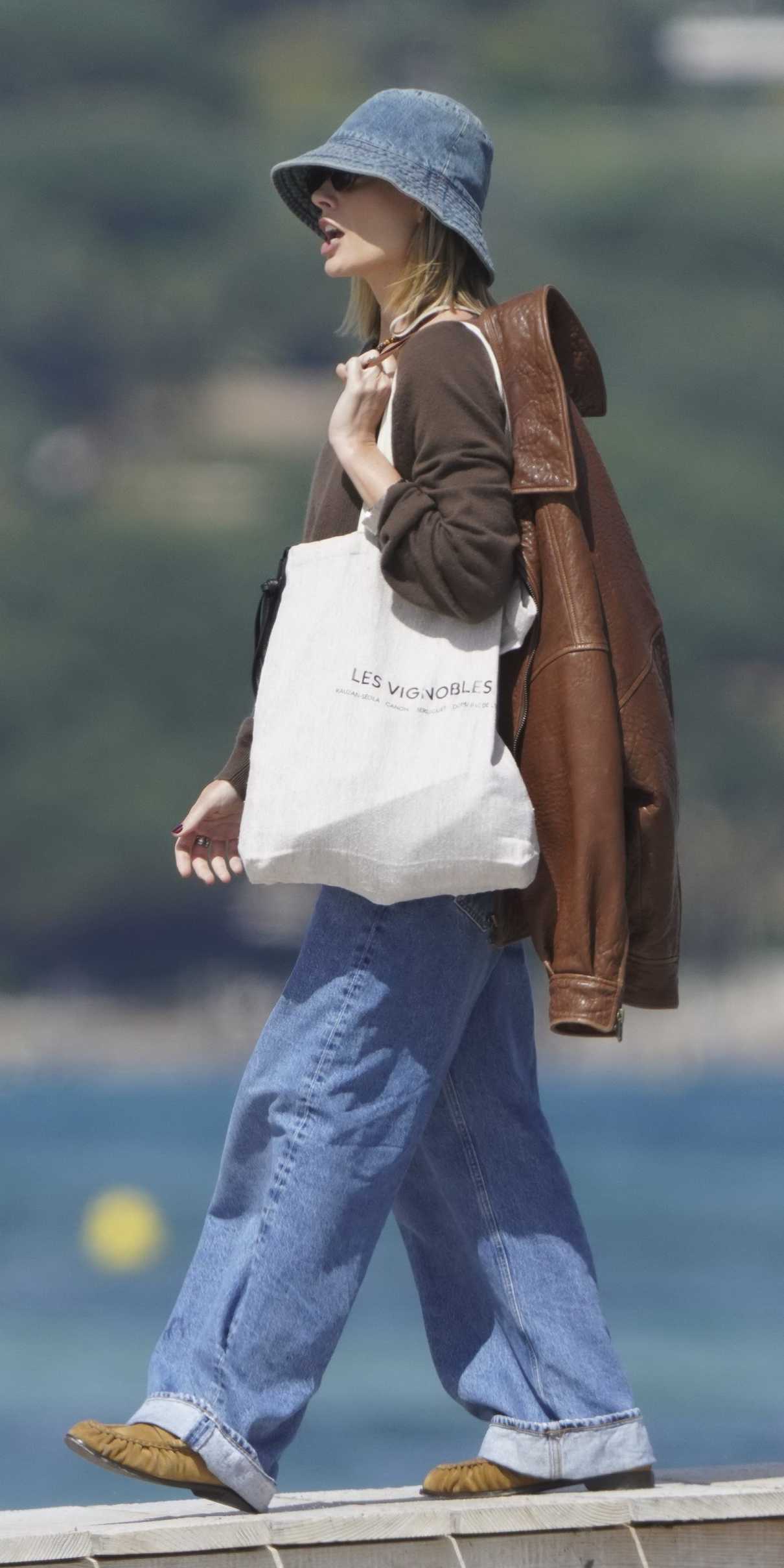 Margot Robbie in a Denim Hat