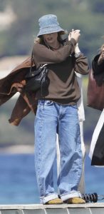 Margot Robbie in a Denim Hat