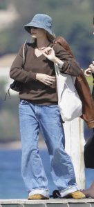 Margot Robbie in a Denim Hat