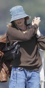 Margot Robbie in a Denim Hat