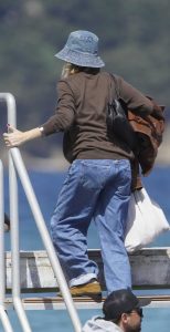 Margot Robbie in a Denim Hat