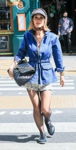 Myleene Klass in a Black Cap