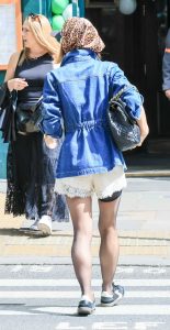 Myleene Klass in a Black Cap