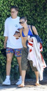 Olivia Ponton in a Blue Bra