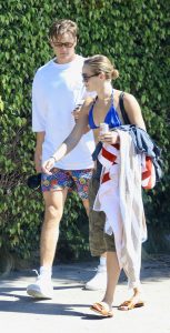 Olivia Ponton in a Blue Bra