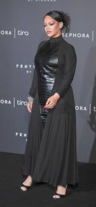 Rihanna in a Black Dress