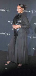 Rihanna in a Black Dress