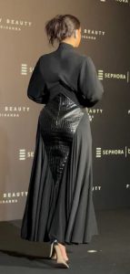 Rihanna in a Black Dress