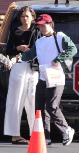 Zendaya in a Black Long Sleeves T-Shirt