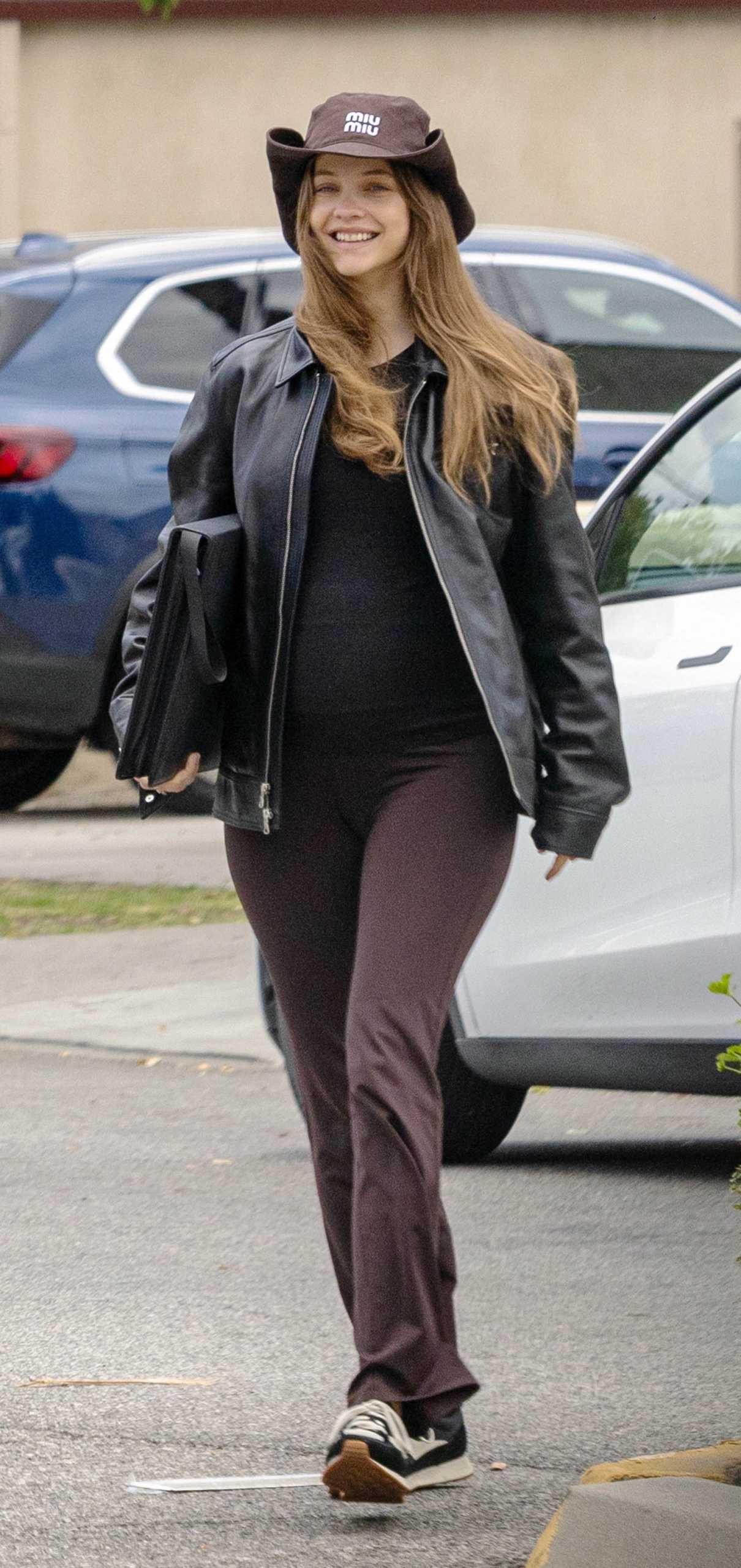 Barbara Palvin in a Brown Hat