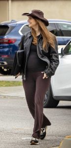 Barbara Palvin in a Brown Hat
