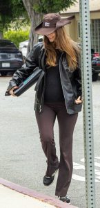 Barbara Palvin in a Brown Hat