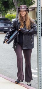 Barbara Palvin in a Brown Hat