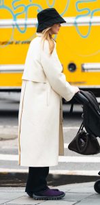 Jennifer Lawrence in a White Trench Coat
