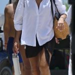 Jessica Alba in a White Shirt Was Seen Out with Danny Ramirez in the Beach in Miami 05/24/2026