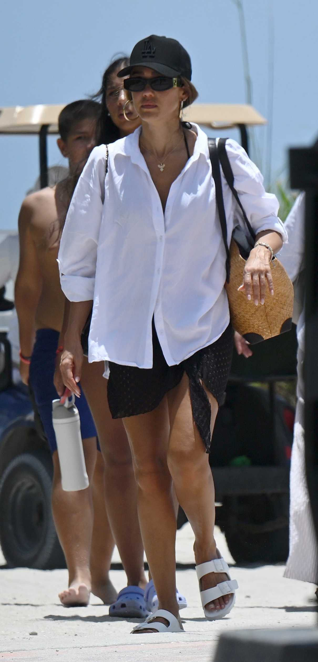 Jessica Alba in a White Shirt
